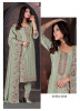 Sage Green Chinon Thread-Work Festive-Wear Straight-Cut Salwar Kameez