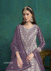 Dull Purple Georgette Embroidered Party-Wear Floor-Length Salwar Kameez