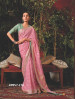 Pink Dola Silk Woven Party-Wear Saree