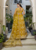 Yellow Butterfly Net Embroidered Party-Wear Stylish Lehenga Choli